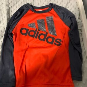 Adidas Orange and Black Athletic Shirt